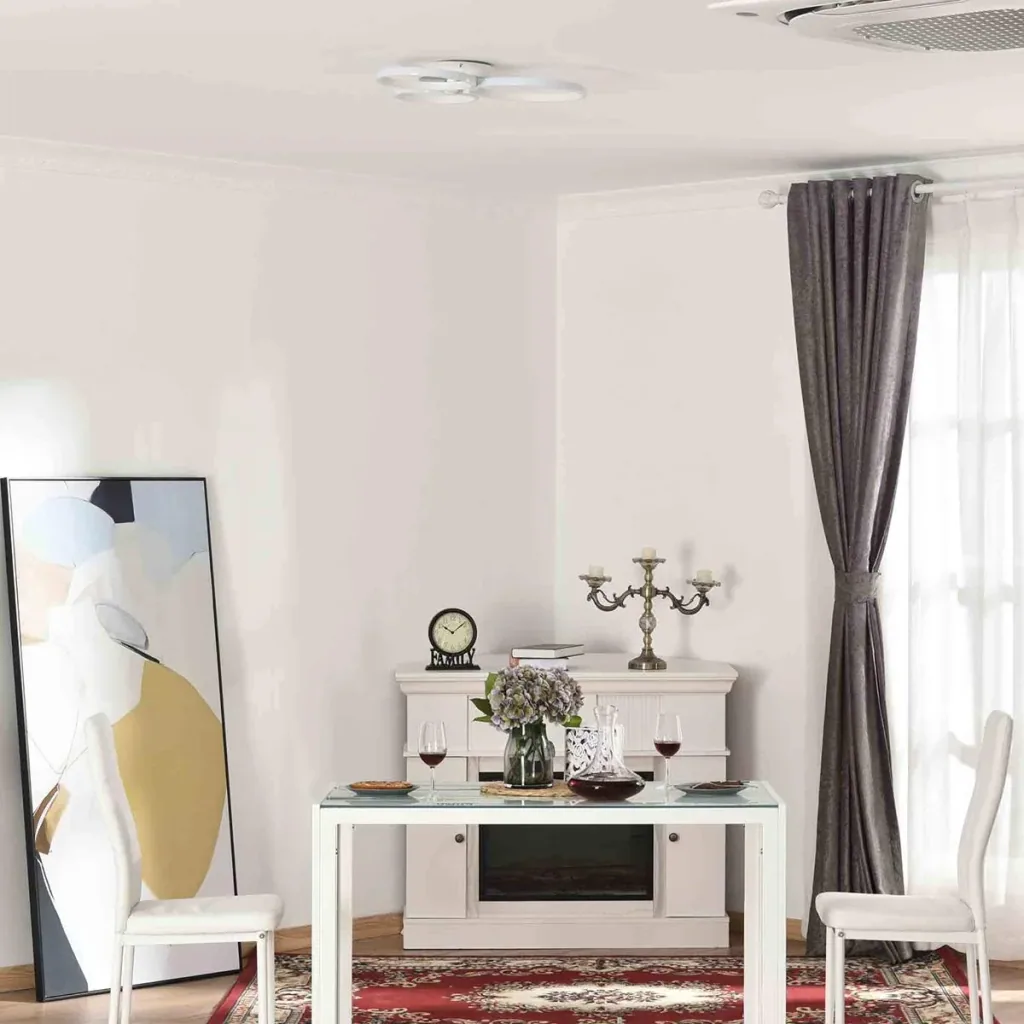 Ceiling light with three circular lamp bands silver/white