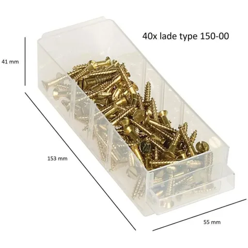 Drawer unit with 44 drawers - 51x30.6x15cm WITH loose insert A8-1 - plastic
