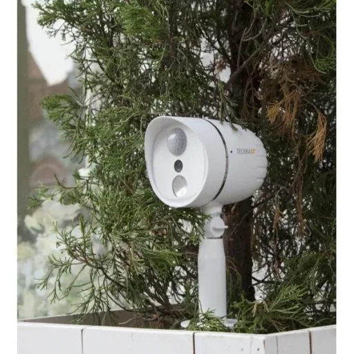 HD outdoor camera with LED light and motion detection white
