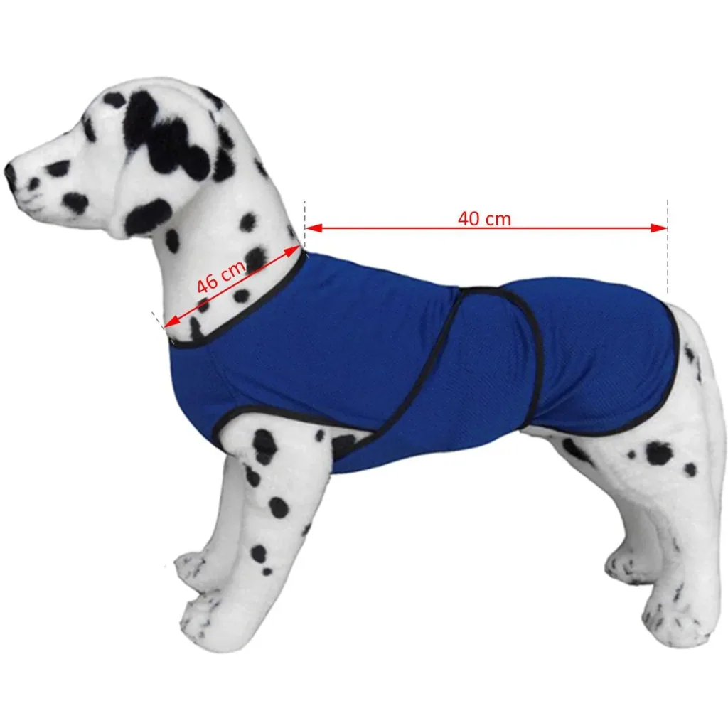 Dog Cooling Vest Cooling Jacket Cooling Vest Fast Cooling Polyester Blue Ø40 x 46 cm