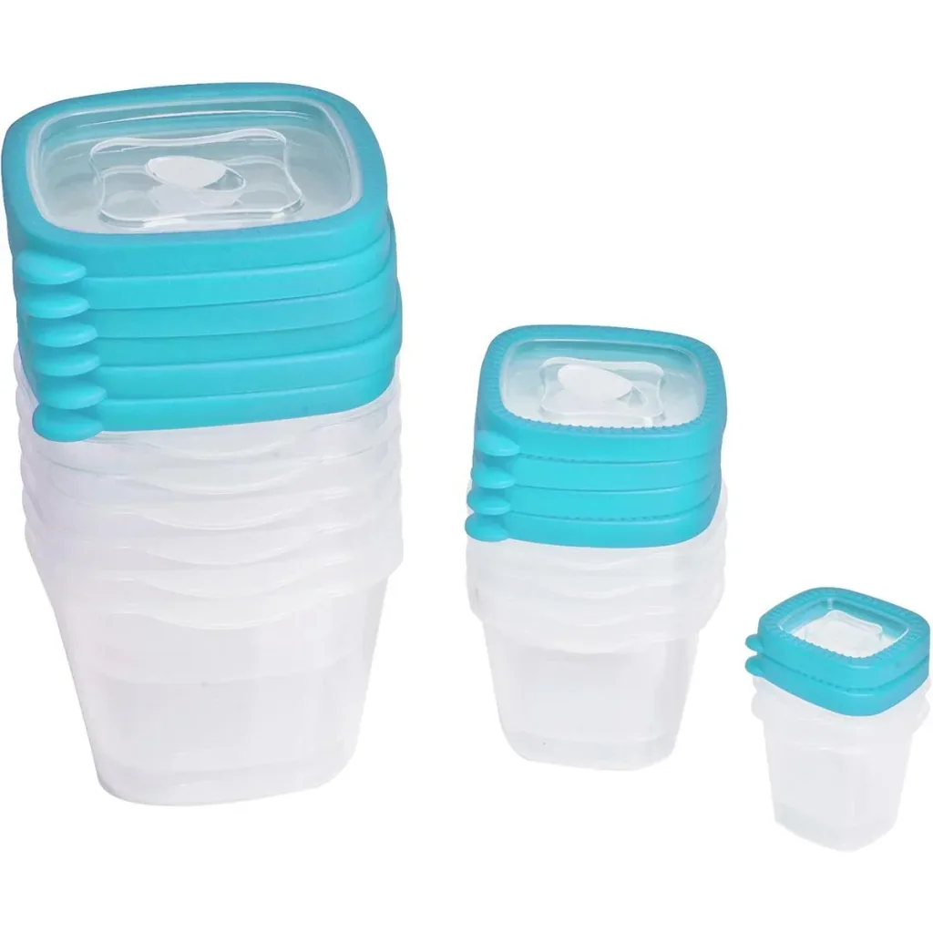 Edco Food Storage Boxes 24 pcs. Turquoise BPA-free