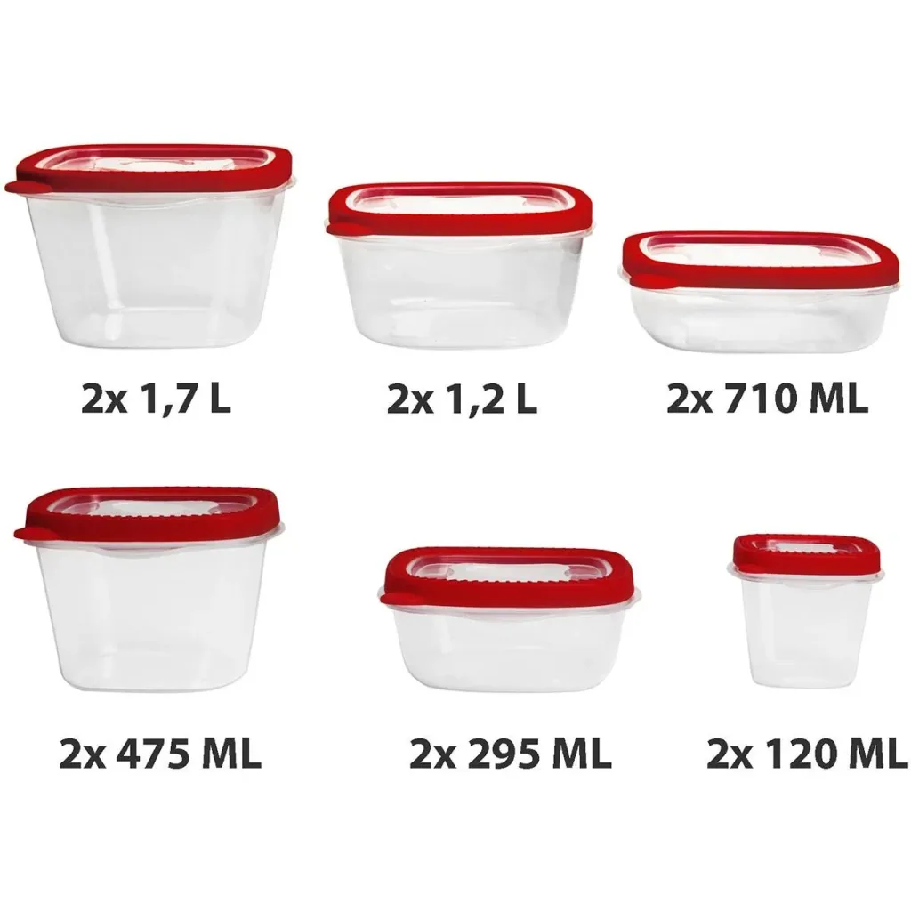 Edco Food Storage Boxes 24 pcs. Turquoise BPA-free