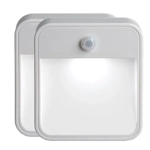 LED stair light white with motion detector MB720 IP44 2-pack 20 lumens