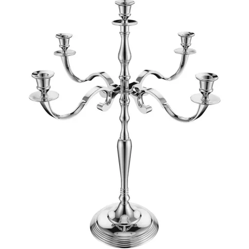 Candlestick 80cm silver