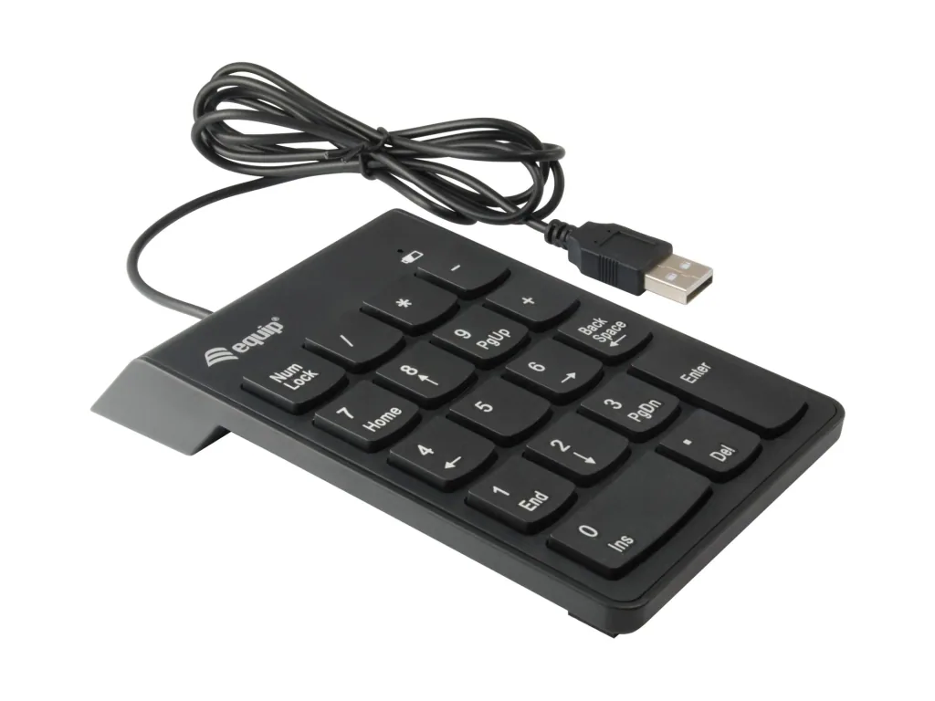 USB Numeric Keypad 245205, Plug-and-Play, Black