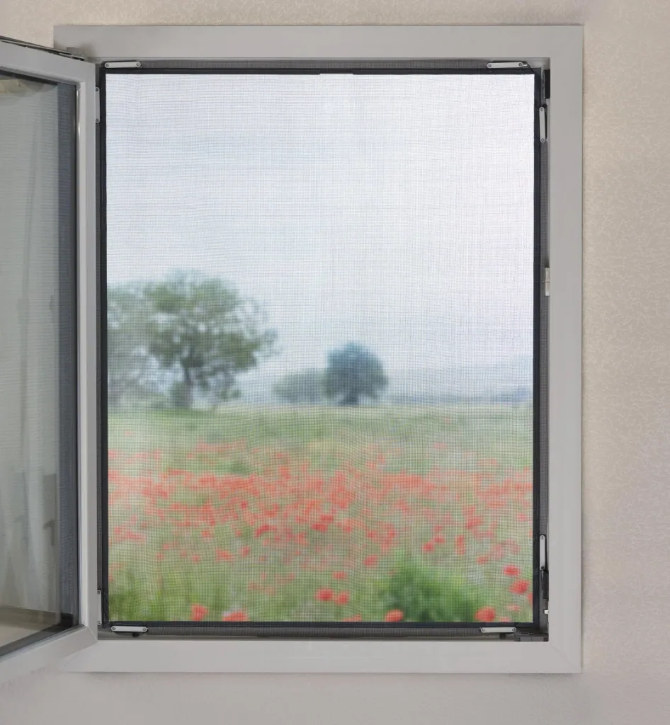 Window insect screen with magnetic attachment