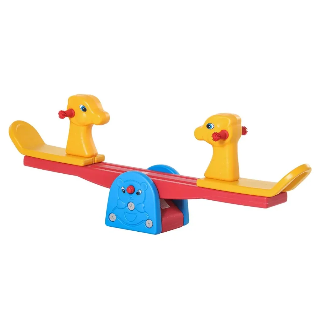 Children's garden seesaw seesaw with deer shape children's seesaw carousel seesaw for 1-4 years children plastic multicolored 150 x 32 x