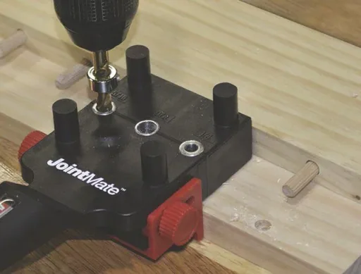 "JointMate" self-centering dowel gauge