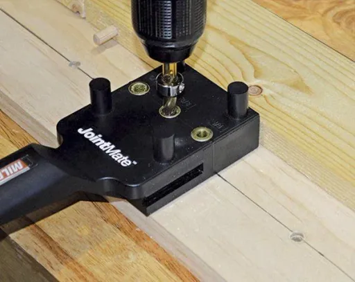 "JointMate" self-centering dowel gauge