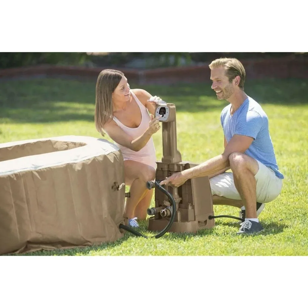 Inflatable Jacuzzi Purespa | 4-seater | Ø196 cm | PVC | Beige