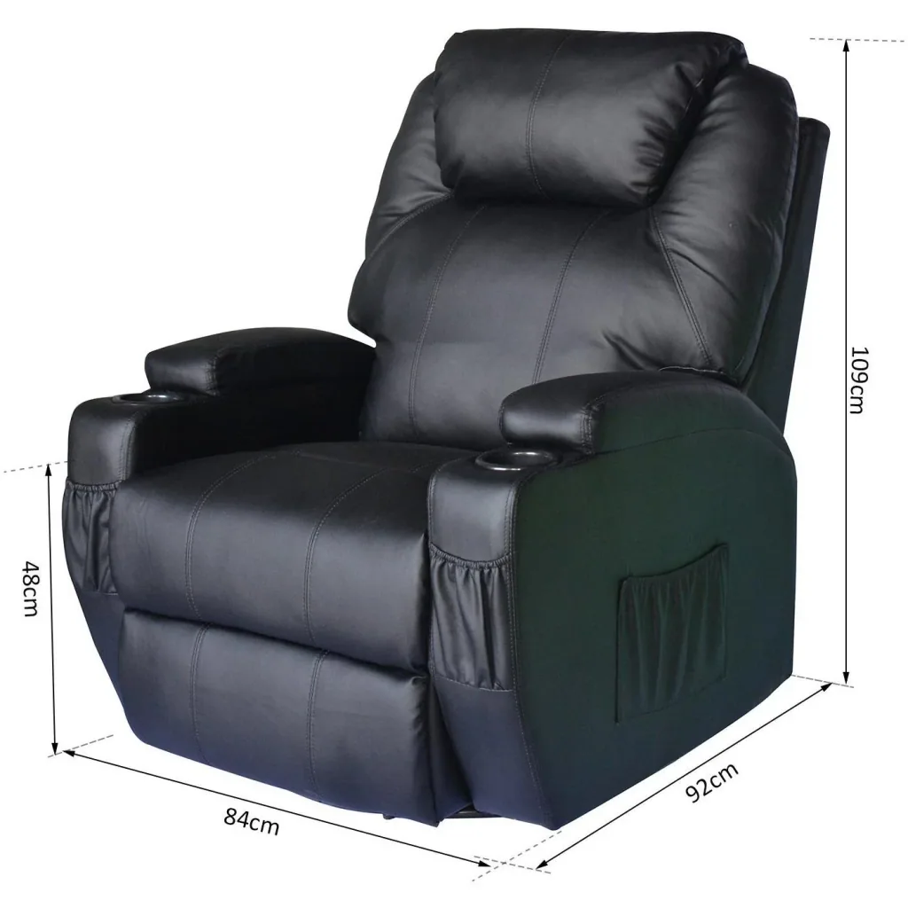 TV armchair with massage and heat function