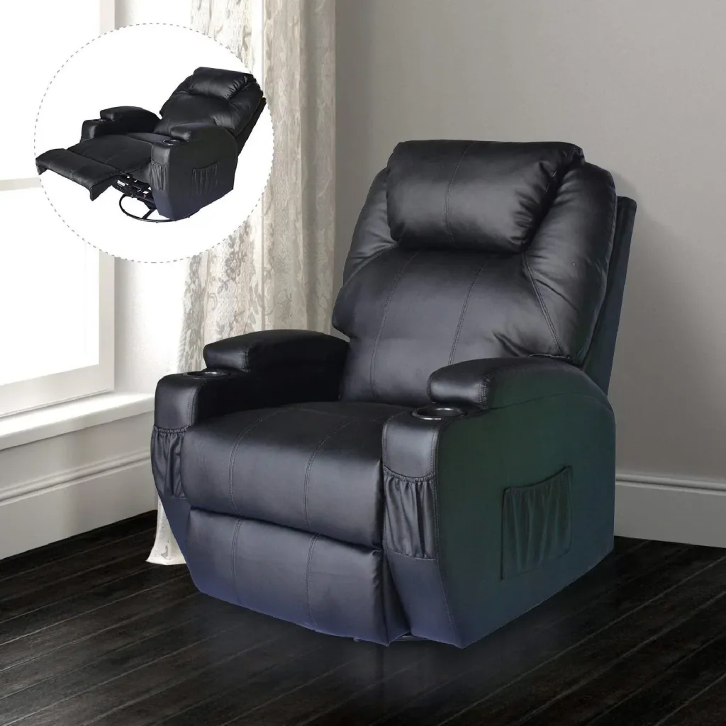 TV armchair with massage and heat function