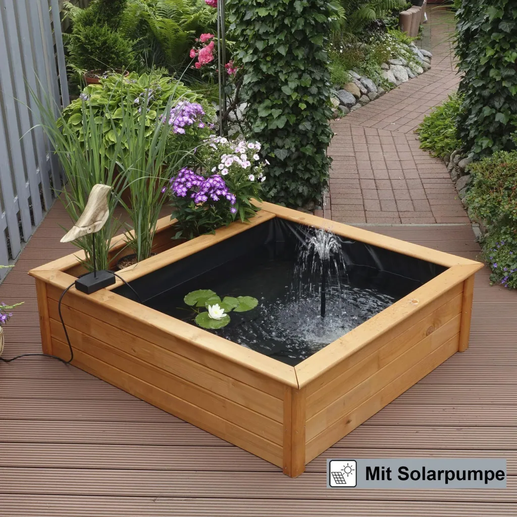 Raised pond with side planting zone Solar