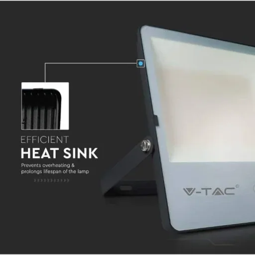 VT-150185 LED Floodlight - 150 W - 23600 Lm - 4000K - Black - Extra Efficient