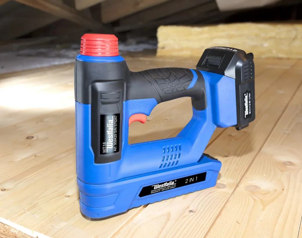 Cordless stapler 2 in 1 18 Volt Li-Ion WT18 with battery and charger