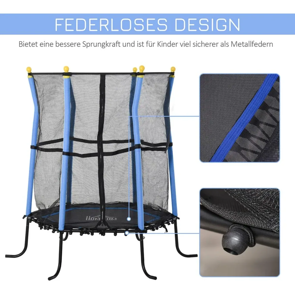 Mini trampoline for children black/blue
