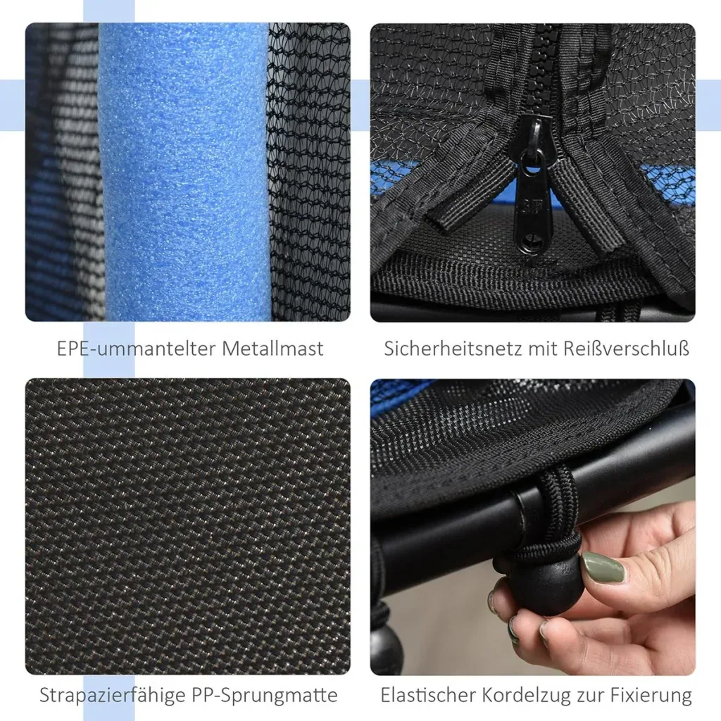 Mini trampoline for children black/blue