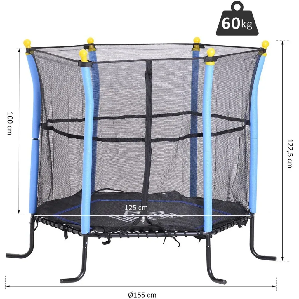 Mini trampoline for children black/blue