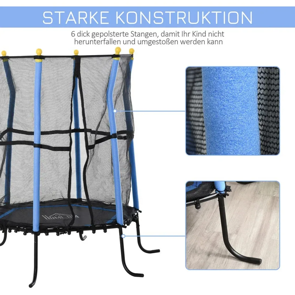 Mini trampoline for children black/blue