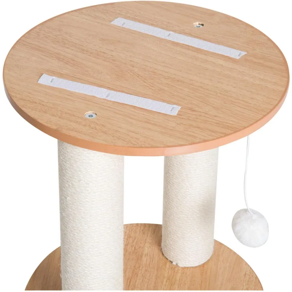 Scratching post with upholstery plush cream ?38 x H42,5cm