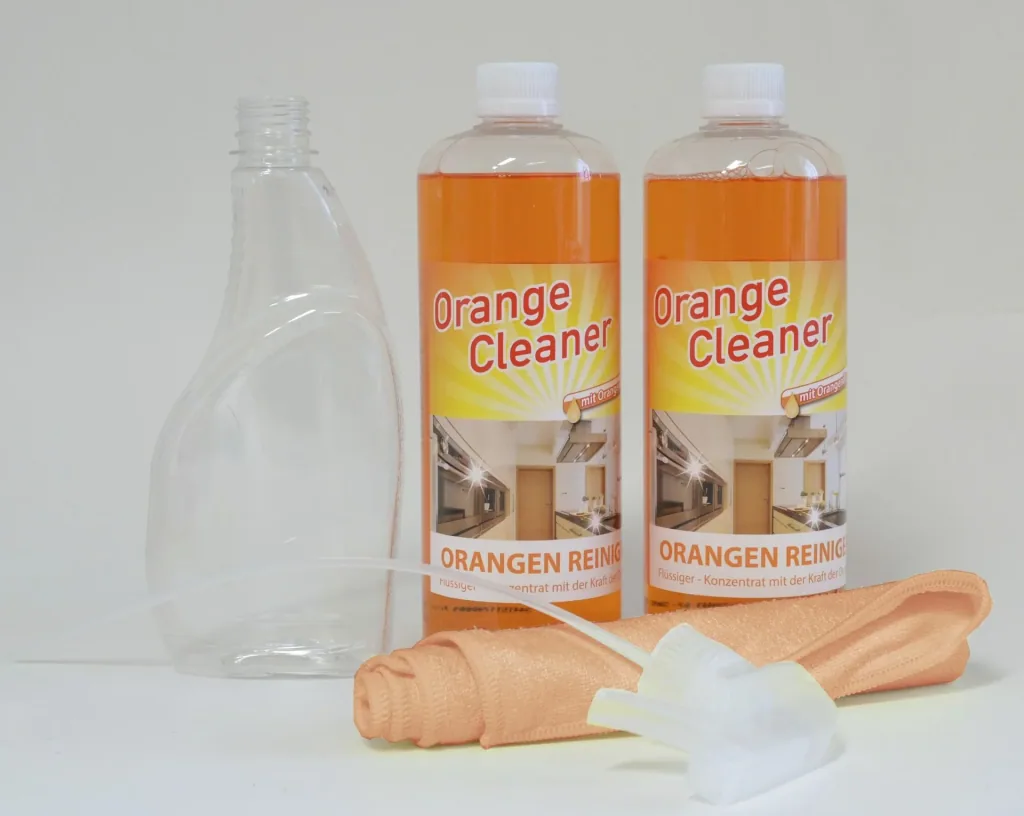 Orange cleaner, 2 x 750 ml including spray bottle and microfiber cloth