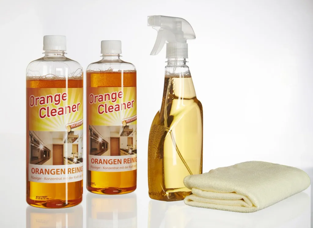 Orange cleaner, 2 x 750 ml including spray bottle and microfiber cloth