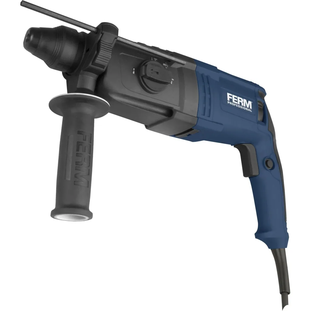 HDM1038P hammer drill 800W - soft grip - 4 functions - Incl. 3 SDS Plus drill heads and 2 SDS Plus tool heads with