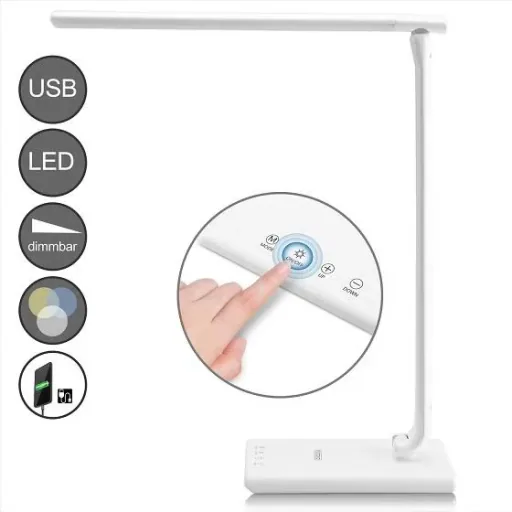 LED table lamp Cataleya white 42cm