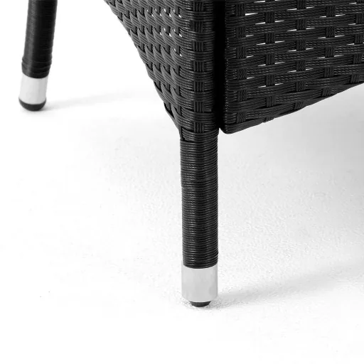 Garden set polyrattan Milan 6+1 set - black