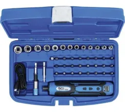 Cordless screwdriver including bit and socket set 41-piece
