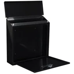 Monaco Black Mailbox - 368x100x365 mm