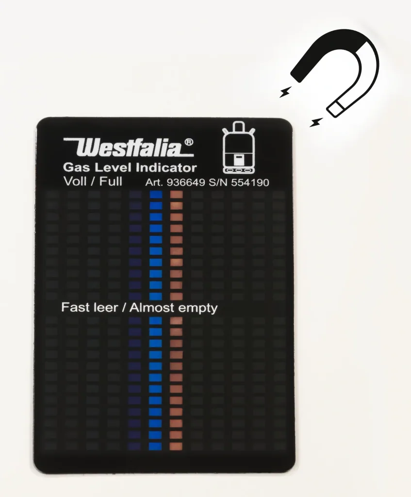 Gas bottle cover with gas level indicator
