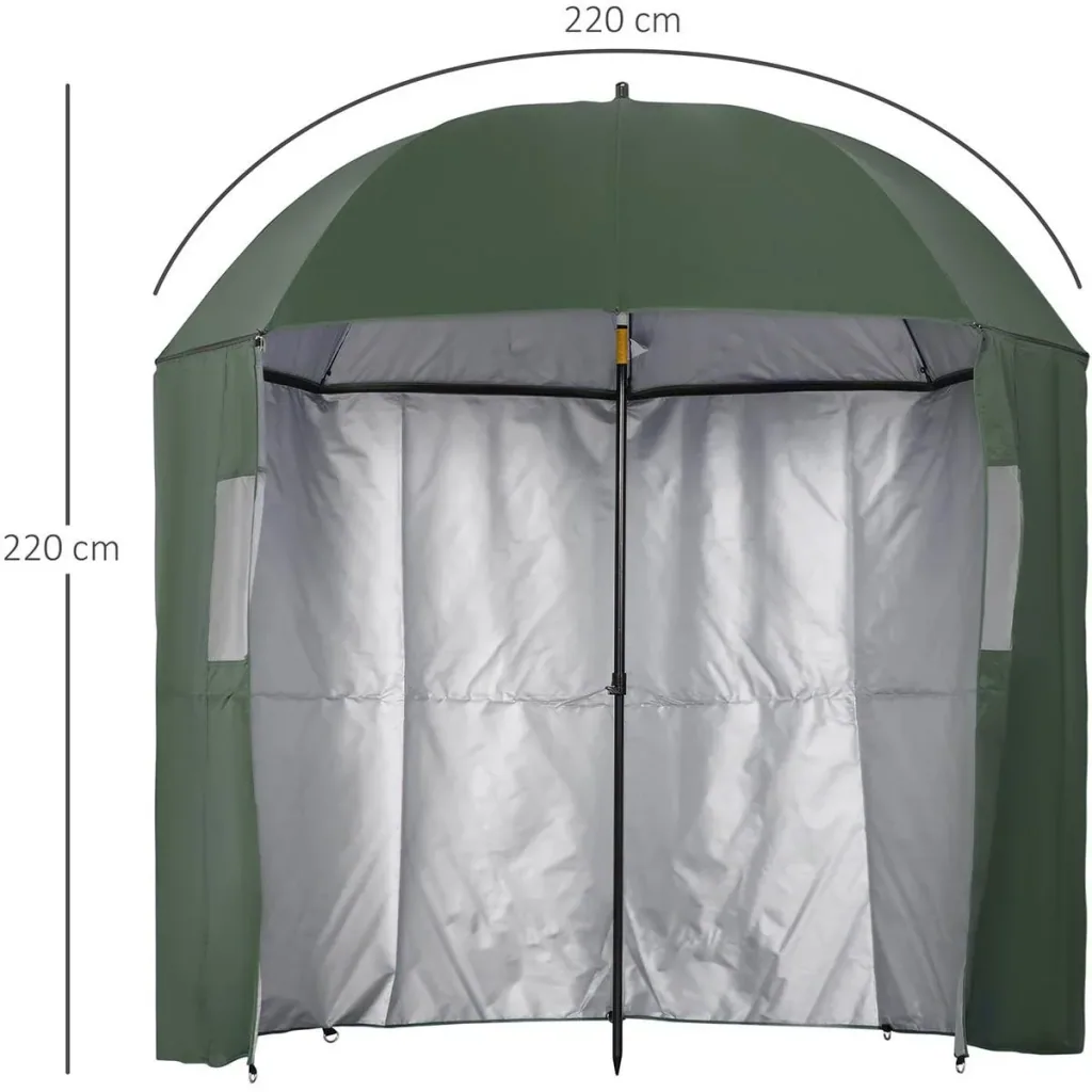 Parasol with side walls - Blue - 2 x 2.2 m