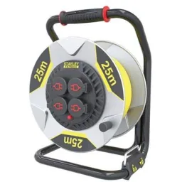 Professional cable reel with anti-twist protection - Neoprene - 25 M - 3G2.5 - 4 sockets