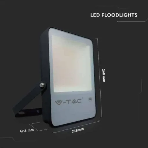 VT-132 LED Floodlight - 100 W - 13700 Lm - 4000K - Black - Extra Efficient