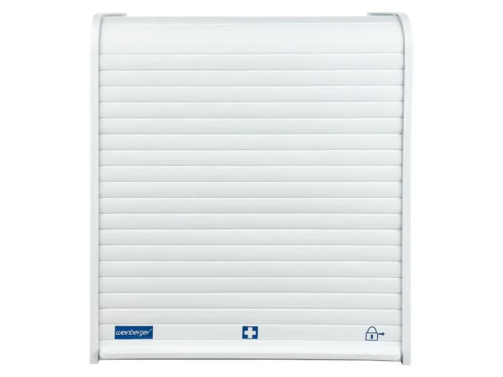 Medicine cabinet with blinds