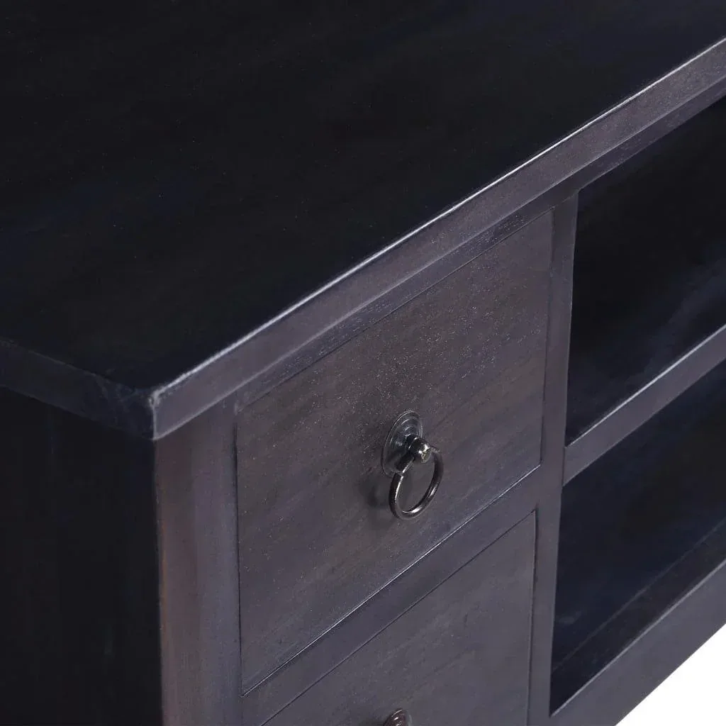 TV cabinet 100x40x45 cm solid mahogany light coffee-colored
