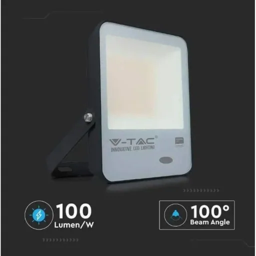 VT-117S LED headlight with day/night sensor - 100 W - 10000 Lm - 4000K - black