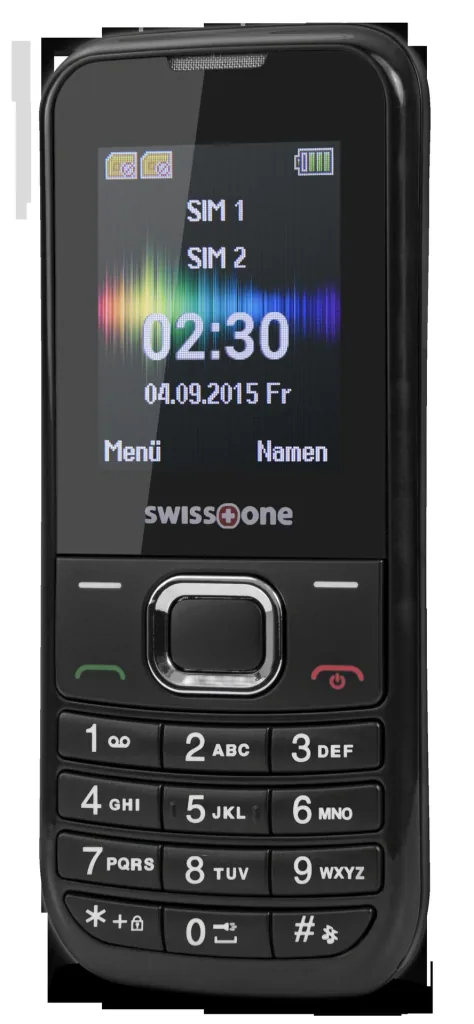 Mobile phone SC 230 black with dual SIM, Bluetooth, flashlight, color display, hands-free function