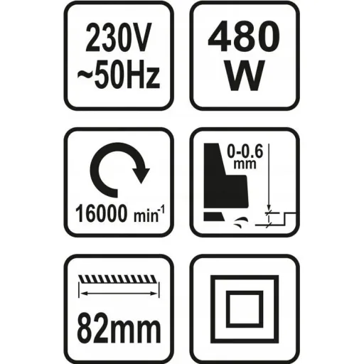 Planer - 480W - Planing width: 82mm
