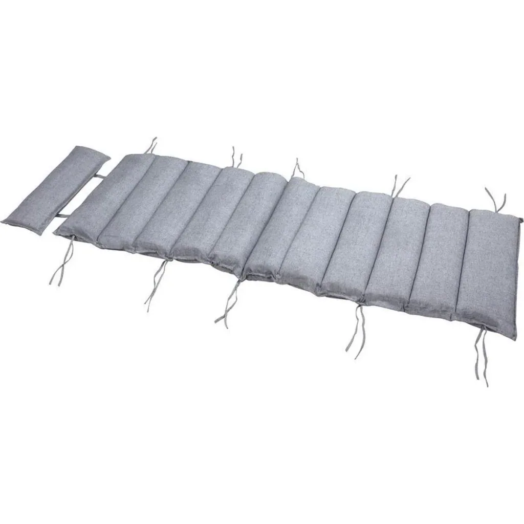 Sun lounger cushion - gray speckled - 177x58x7