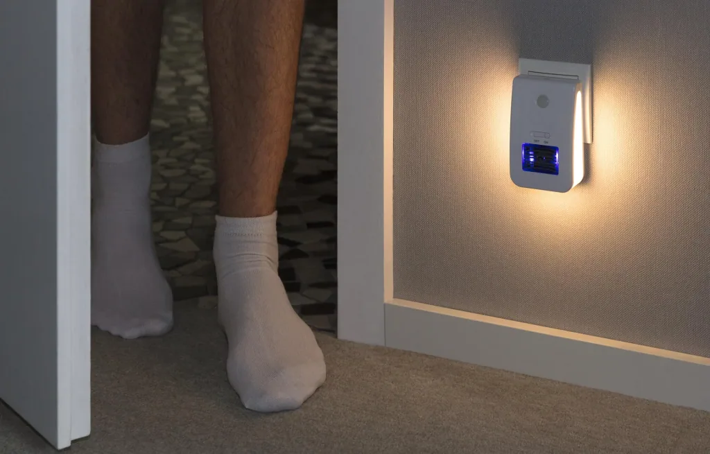 Air purifier with night light function and remote control