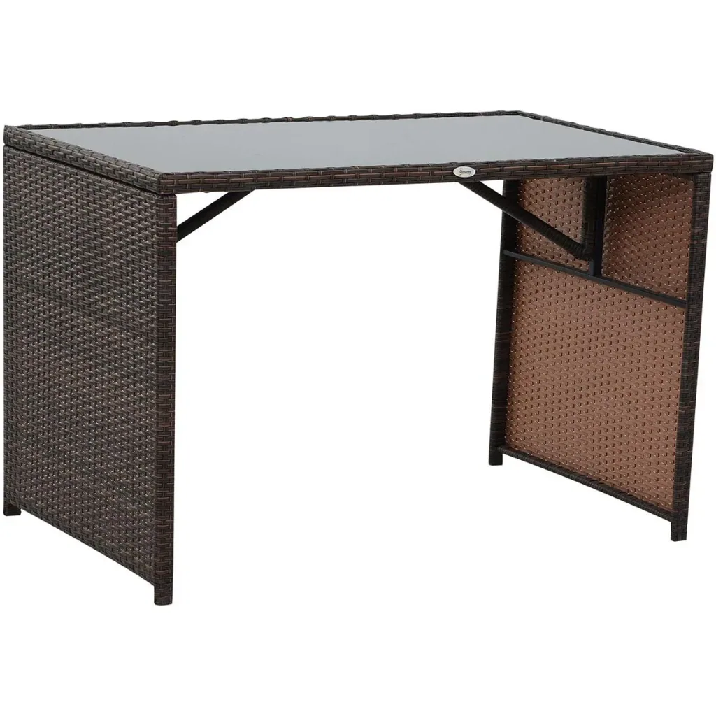 Polyrattan set as a 5-piece set brown/cream white