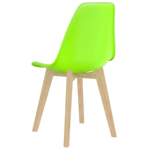 2-piece dining room chairs, green plastic