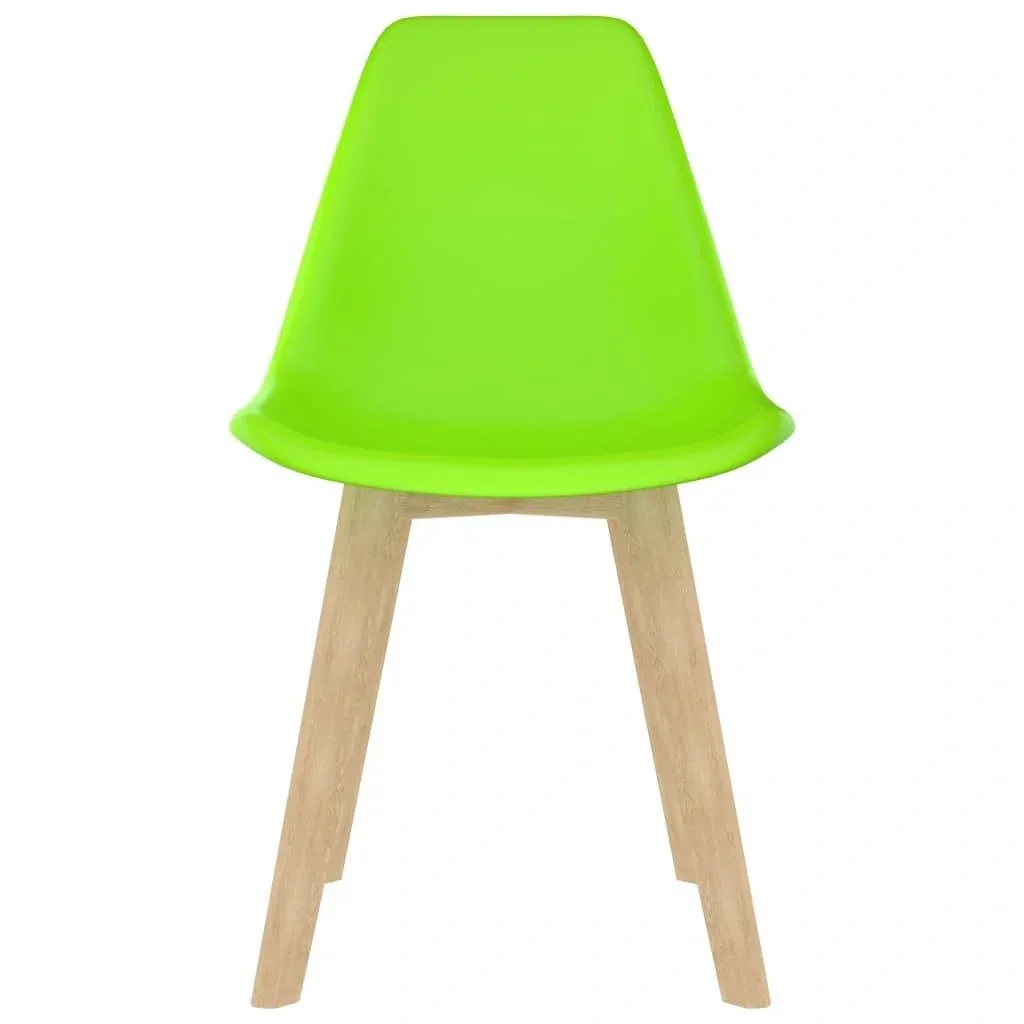 2-piece dining room chairs, green plastic