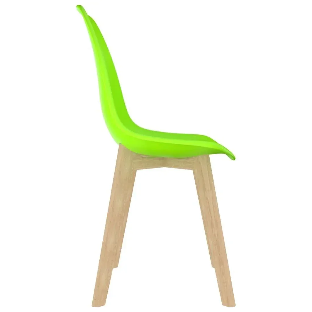 2-piece dining room chairs, green plastic