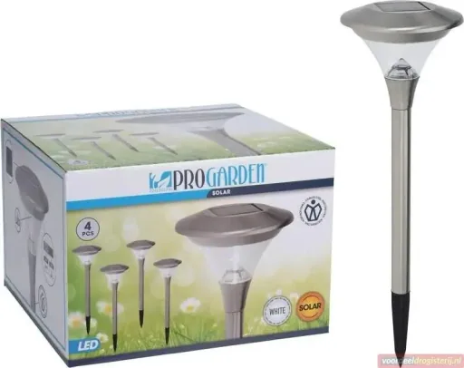 4x Progarden solar garden lamp 47cm (switches on automatically)
