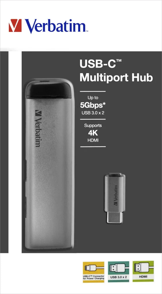 USB-C Multiport HUB, USB3.1-C, 2x USB 3.0, HDMI