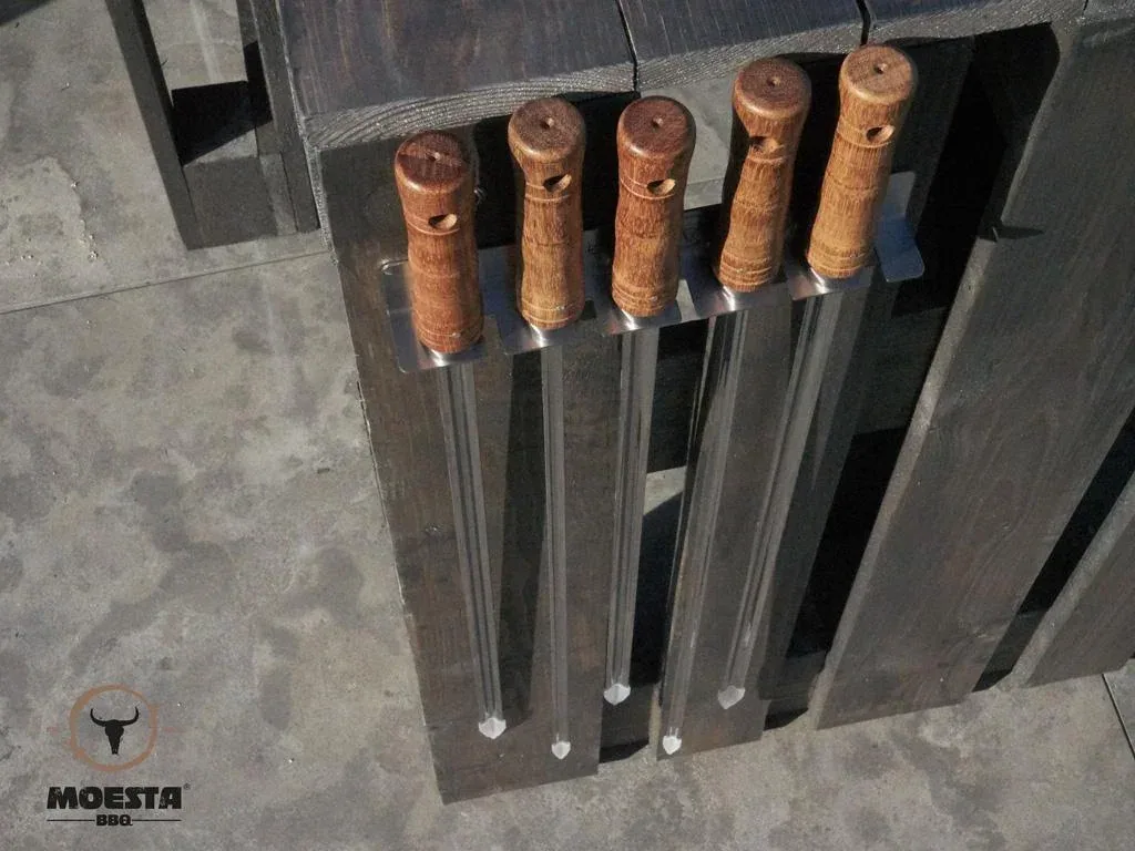 Skewer holder for 5 Churrasco skewers
