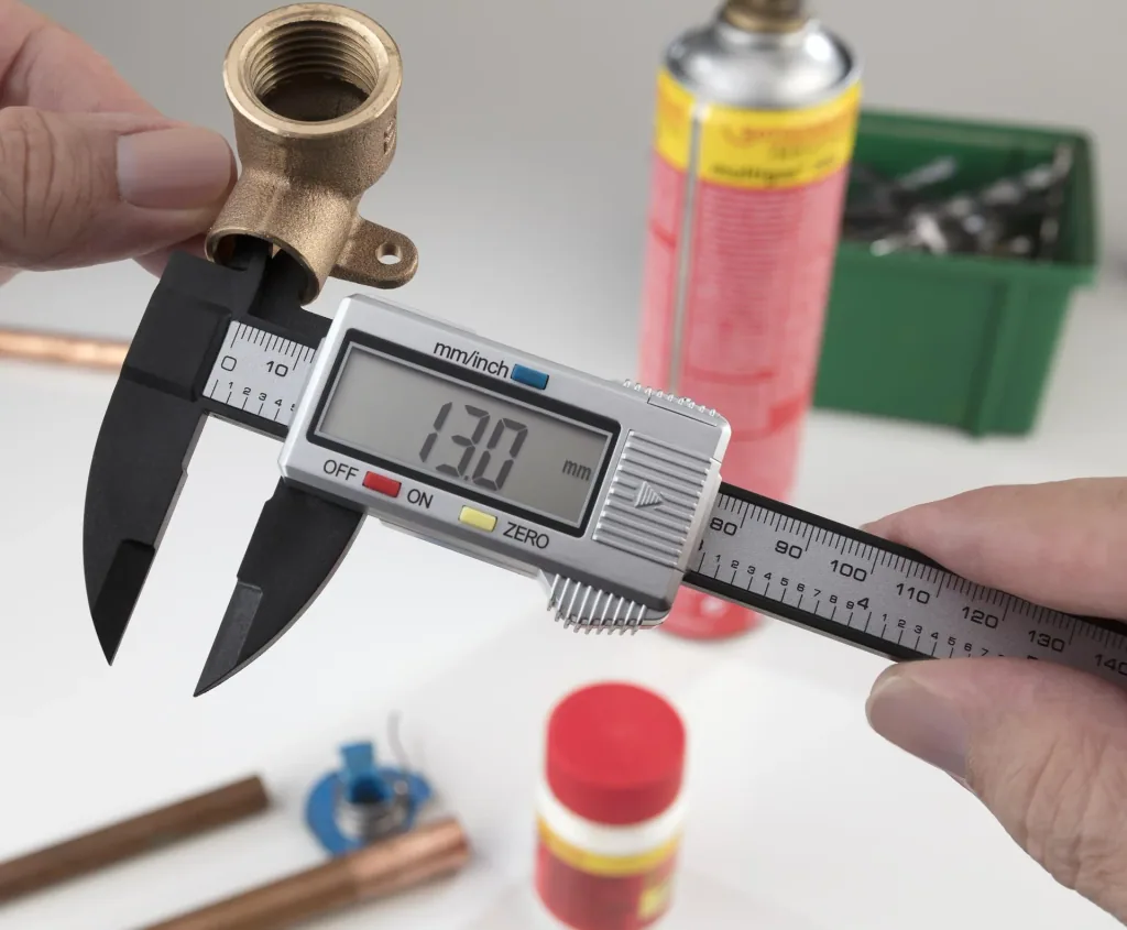 Digital caliper 150 mm, mm and inch, 0.1 mm measuring range